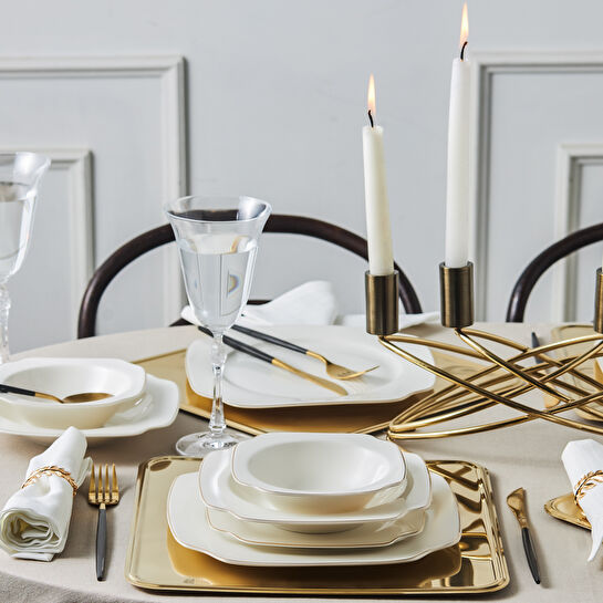 Karaca Jean Porselen 24 Parça 6 Kişilik Yemek Takımı