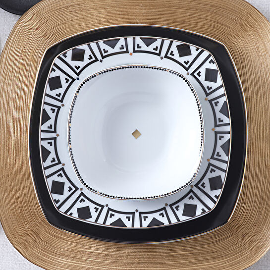 Karaca Monochrome 24 Parça 6 Kişilik Porselen Yemek Takımı