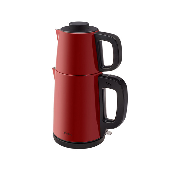 Karaca Tea Break 2 in 1 Çelik Su Isıtıcı Çay Makinesi Kırmızı Inox