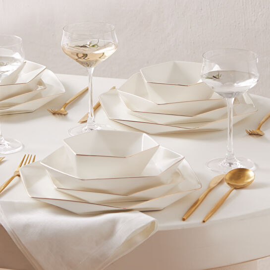 Karaca Streamline Esquina Porselen 24 Parça 6 Kişilik Yemek Takımı