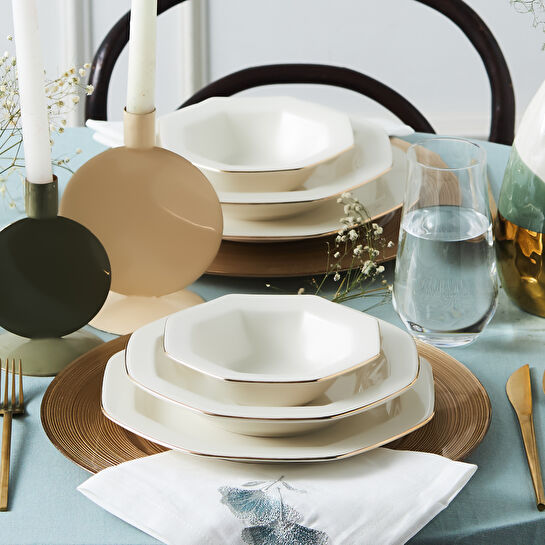 Karaca Lotus Porselen 12 Parça 4 Kişilik Yemek Takımı