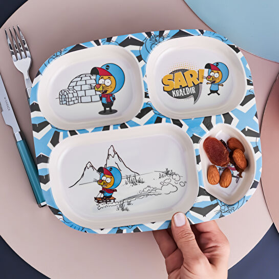 Karaca X Kral Şakir Çocuk Yemek Tabağı Mavi