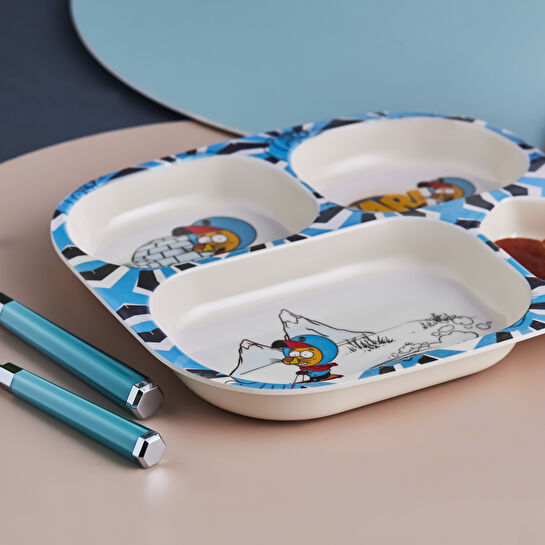 Karaca X Kral Şakir Çocuk Yemek Tabağı Mavi