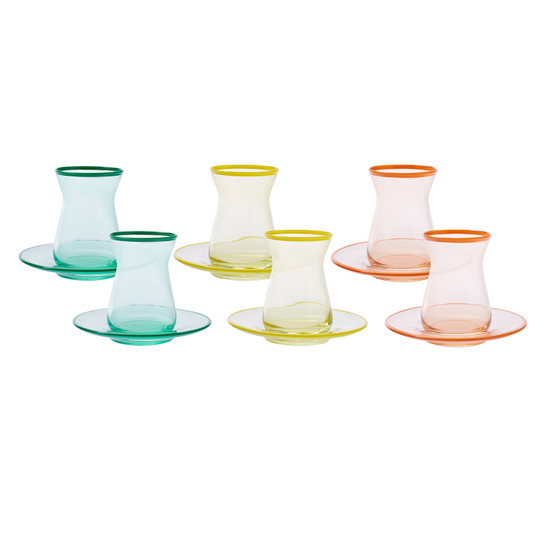 Karaca Sole 12 Parça 6 Kişilik Çay Seti 130 ml