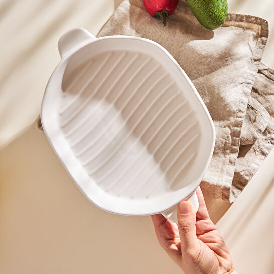 Karaca Malia Oval Beyaz Fırın Kabı 27 cm