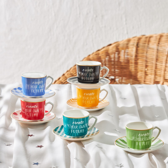 Karaca Şans 6 Kişilik Kahve Fincan Takımı 80 ml