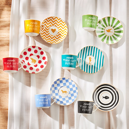 Karaca Şans 6 Kişilik Kahve Fincan Takımı 80 ml