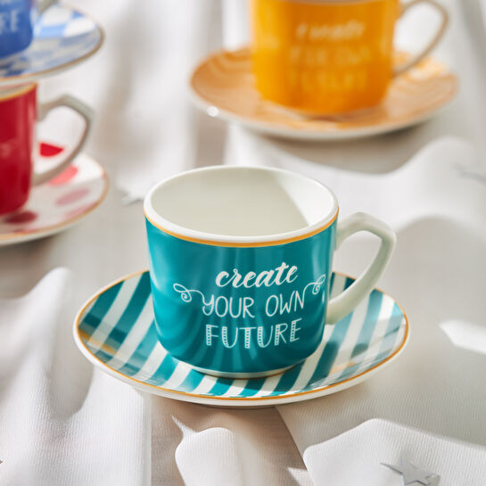 Karaca Şans 6 Kişilik Kahve Fincan Takımı 80 ml