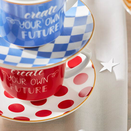 Karaca Şans 6 Kişilik Kahve Fincan Takımı 80 ml