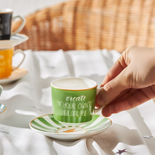 Karaca Şans 6 Kişilik Kahve Fincan Takımı 80 ml