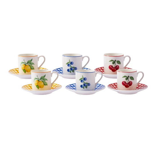 Karaca Piknik 6 Kişilik Kahve Fincan Takımı 80 ml