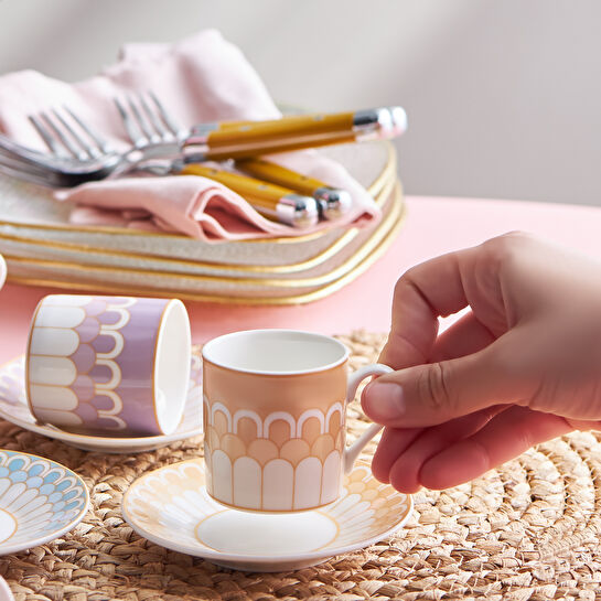 Karaca Melis 6 Kişilik Kahve Fincanı Takımı 80 ml