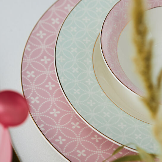 Karaca Pudra Porselen 24 Parça 6 Kişilik Yemek Takımı