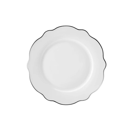 Karaca Daisy Platinum Wave Shape 24 Parça 6 Kişilik Porselen Yemek Takımı