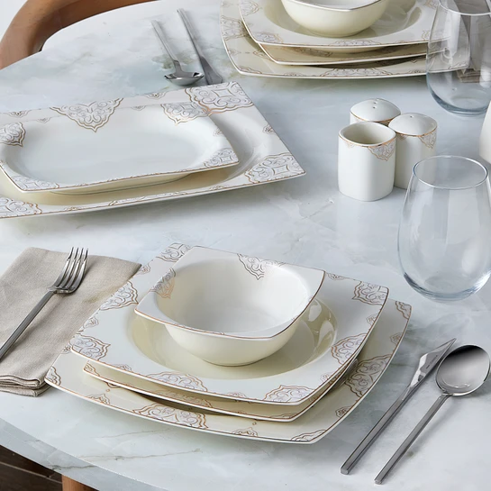 Karaca Hanedan Cream 60 Parça 12 Kişilik Yemek Takımı