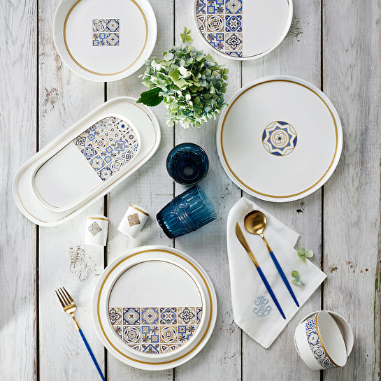 Karaca Stream Bone Ventura 59 Parça 12 Kişilik Yemek Takımı Gold