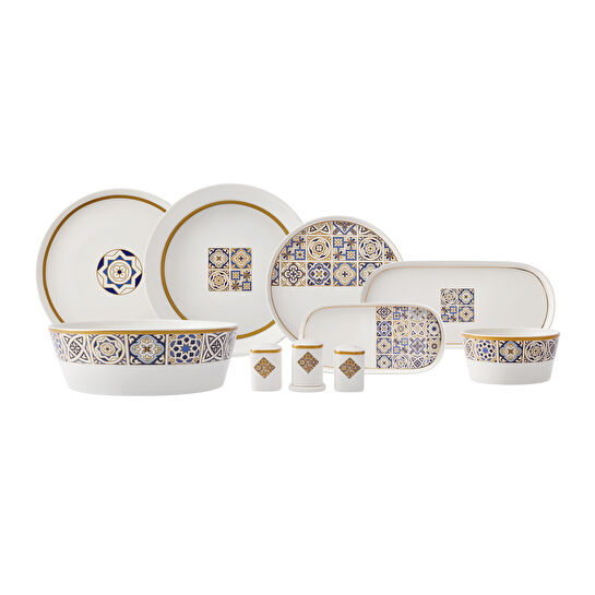 Karaca Stream Bone Ventura 59 Parça 12 Kişilik Yemek Takımı Gold