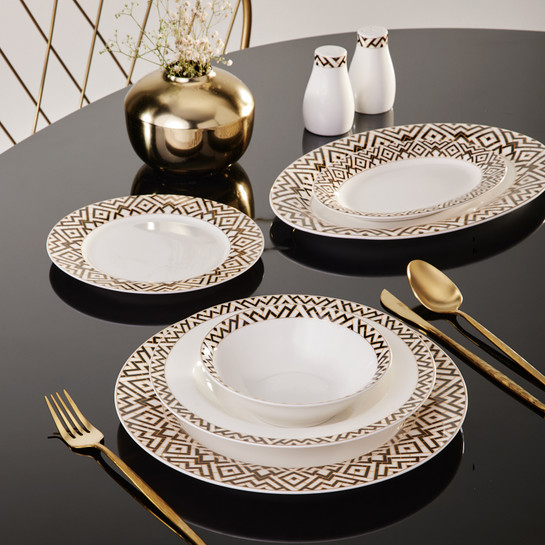 Karaca Jewel 56 Parça 12 Kişilik New Bone Yemek Takımı
