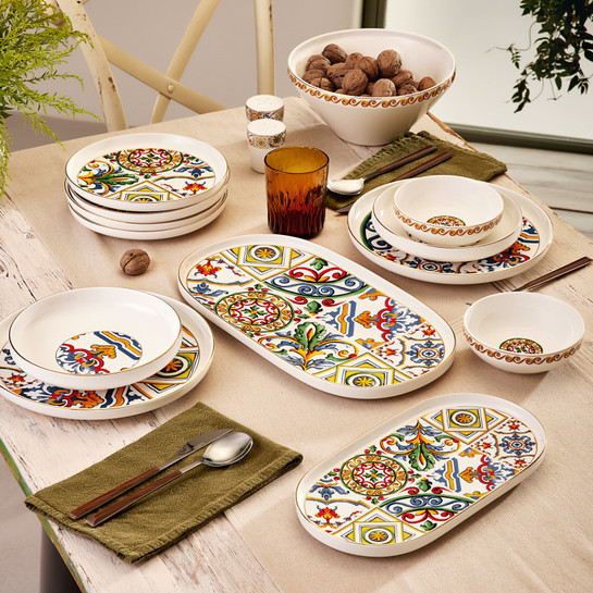 Karaca Streamline Milano New Bone 59 Parça 12 Kişilik Yemek Takımı