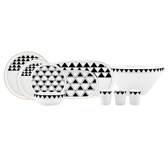 Karaca Streamline Tiranna New Bone 59 Parça 12 Kişilik Yemek Takımı
