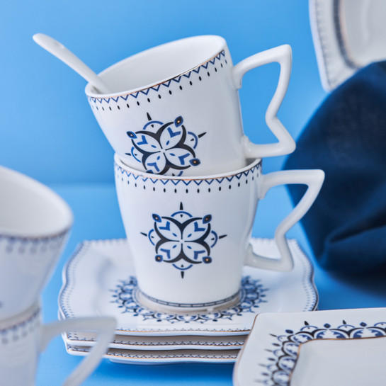 Karaca New Blau Porselen 32 Parça 6 Kişilik Kahvaltı/Servis Takımı