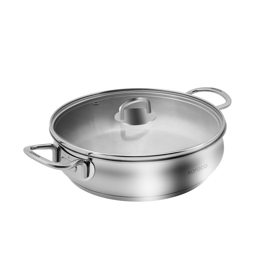 Karaca Akara Çelik Pilav/Karnıyarık Tenceresi 30 cm