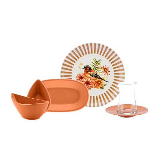 Karaca Pajaro 26 Parça 6 Kişilik Porselen Kahvaltı/Servis Takımı