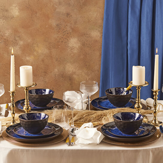 Karaca Marbella Reaktif Stoneware 18 Parça 6 Kişilik Yemek Takımı