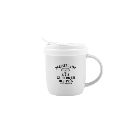 Karaca Cafe Beyaz Kapaklı Kupa 360 ml