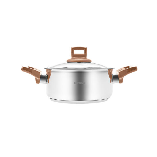 Karaca Senna İndüksiyon Tabanlı Çelik Tencere Rose 24 cm 5.5 Litre
