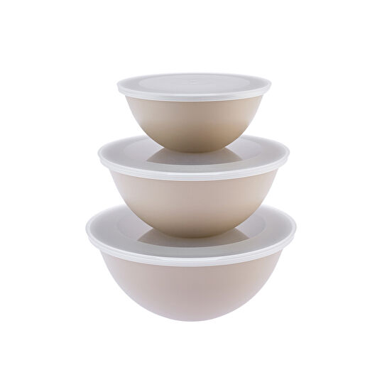 Karaca Luna Krem 3 lü Saklama Kabı