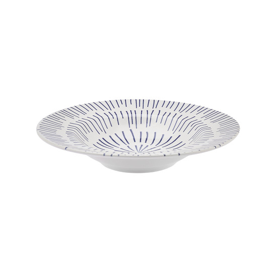 KARACA MAVİ ÇİZGİLİ MAKARNA TABAĞI 28 CM