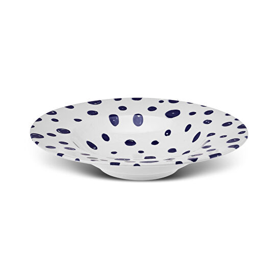 Karaca Puantiyeli Makarna Tabağı 28 cm Mavi