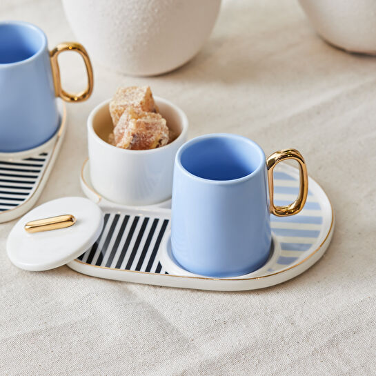 Karaca Jules Mavi 2 Kişilik Kahve Sunum Seti 80 ml