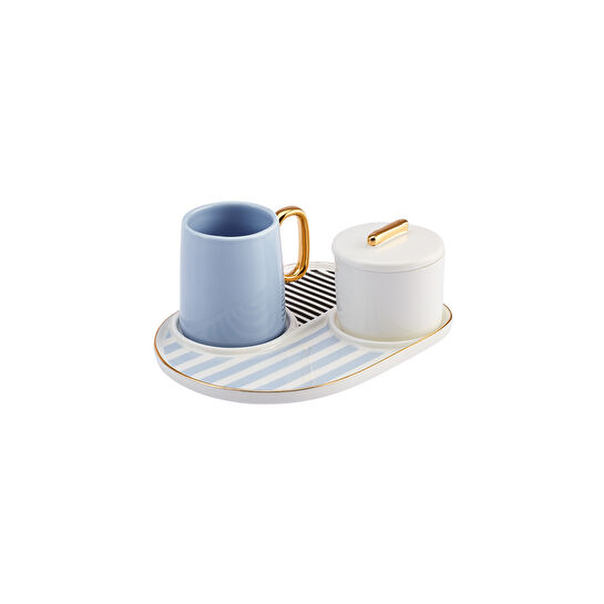 Karaca Jules Mavi 2 Kişilik Kahve Sunum Seti 80 ml