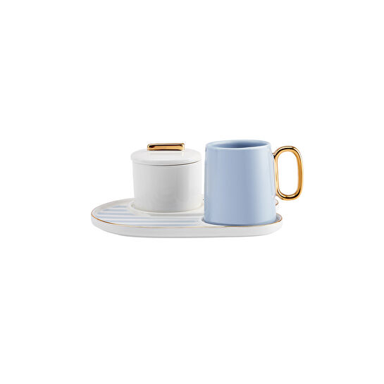 Karaca Jules Mavi 2 Kişilik Kahve Sunum Seti 80 ml