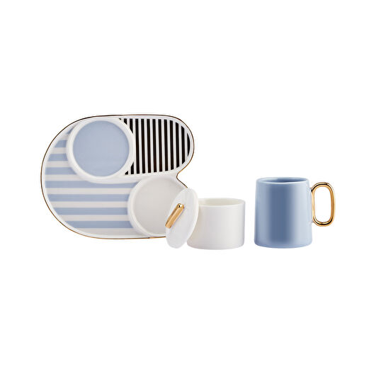 Karaca Jules Mavi 2 Kişilik Kahve Sunum Seti 80 ml