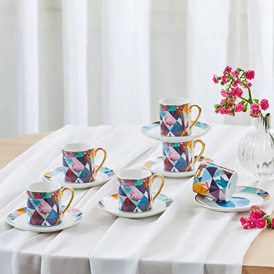 Karaca Porto 6 Kişilik Kahve Fincan Takımı 90 ml