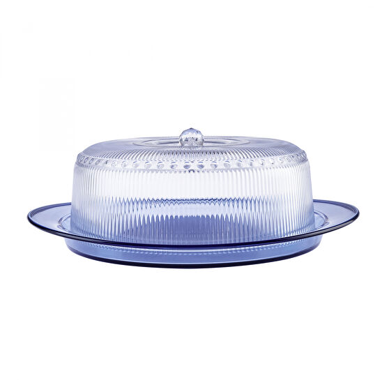 Karaca Kapaklı Mavi 4 Parça Fanus Servis Seti