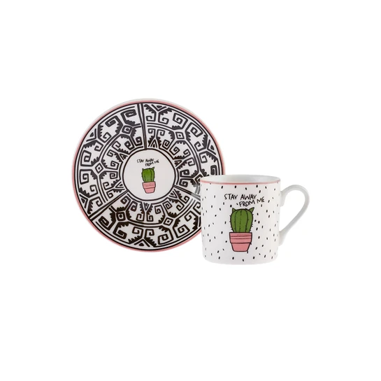Karaca Kaktüs 6 Kişilik Kahve Fincan Takımı 80 ml