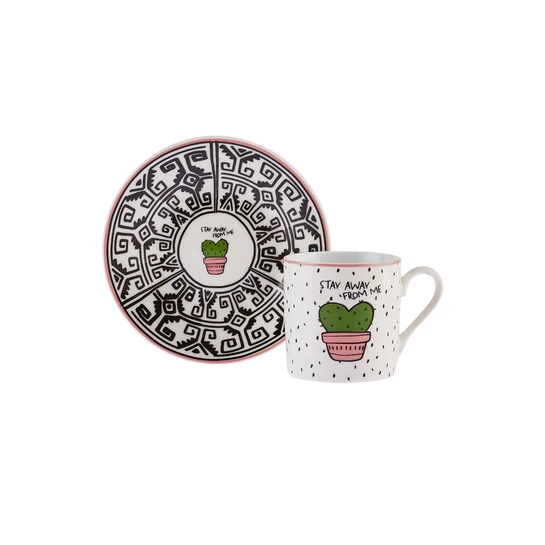 Karaca Kaktüs 6 Kişilik Kahve Fincan Takımı 80 ml