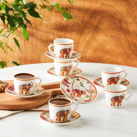 Karaca Moris 6 Kişilik Kahve Fincan Takımı 80 ml
