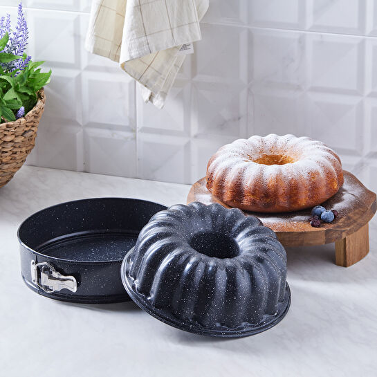 KARACA TEEMO 2'Lİ SİYAH KEK KALIBI SETİ