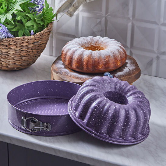 KARACA TEEMO 2'Lİ MOR KEK KALIBI SETİ