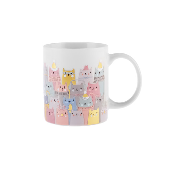 Karaca Kedi Ailesi Kupa 360 ml