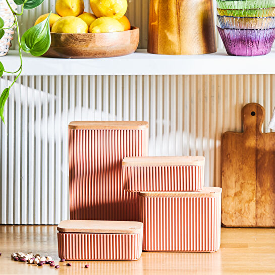 Karaca Massimo 4'lü Saklama Kabı Seti Pudra