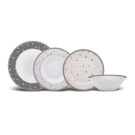 Karaca Alessa Porselen 24 Parça 6 Kişilik Yemek Takımı