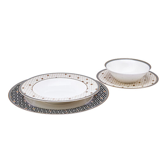 Karaca Alessa Porselen 24 Parça 6 Kişilik Yemek Takımı