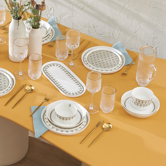 Karaca Streamline Dorothy New Bone 59 Parça 12 Kişilik Yemek Takımı