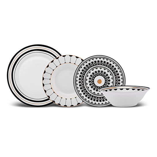 Karaca Maras New Bone 24 Parça 6 Kişilik Yemek Takımı